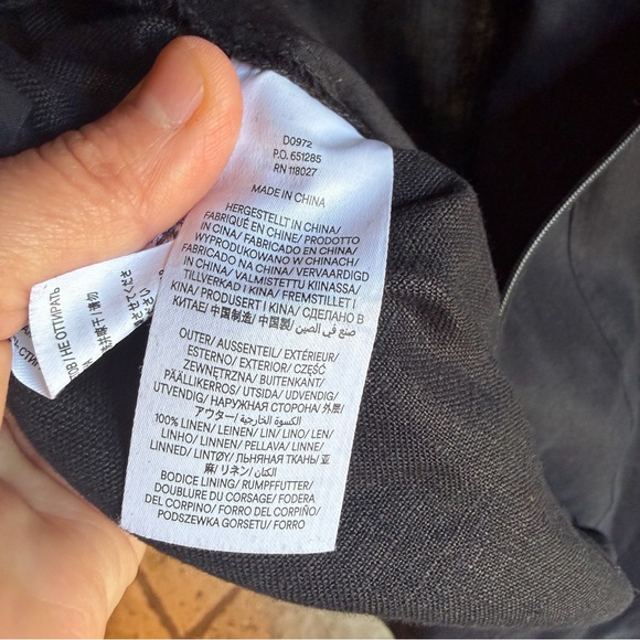 New Boden Carla 100% Linen Jumpsuit Black With Pockets Sleeveless Womens size 2R - Picture 5 of 6